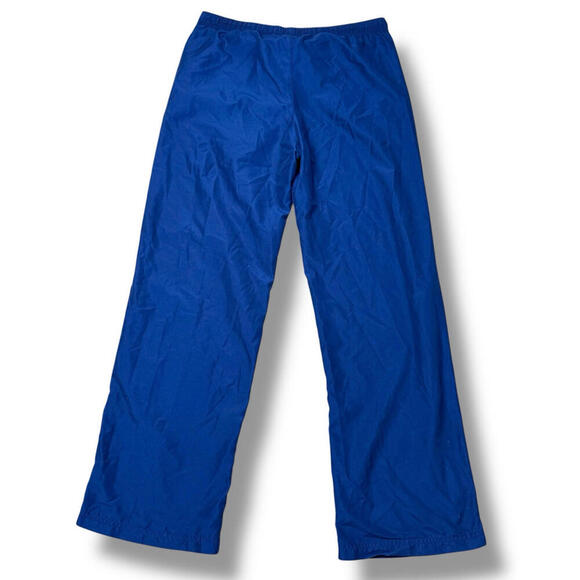 VTG Adidas Nylon Track Pants Men M Baggy Relaxed Navy logo Y2K lightweight retro - Picture 5 of 9